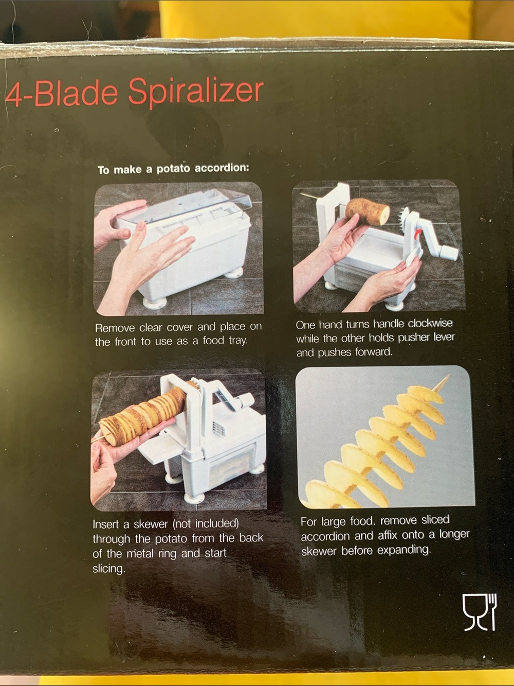4-Blade Spiralizer Kitchen Tool - White Compact Design - Picture 4 of 4